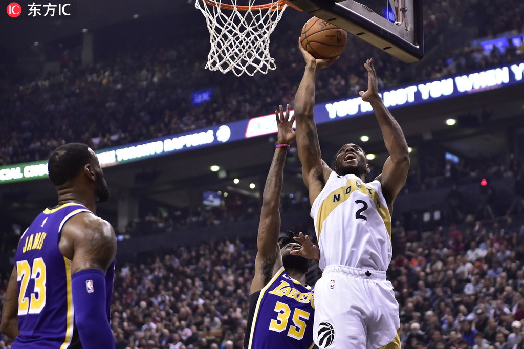 猛龙大胜湖人，伦纳德轰28分